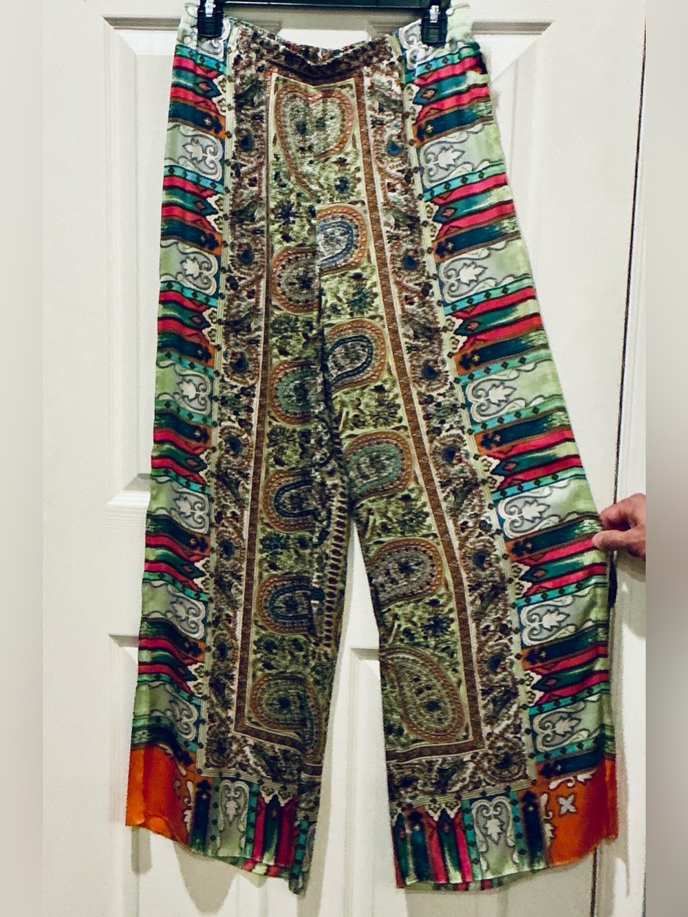 Flare Leg Silky lightweight Beach Lounge Palazzo Pant Chicos Flowy Relaxed SZ 0